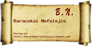 Baracskai Nefelejcs névjegykártya
